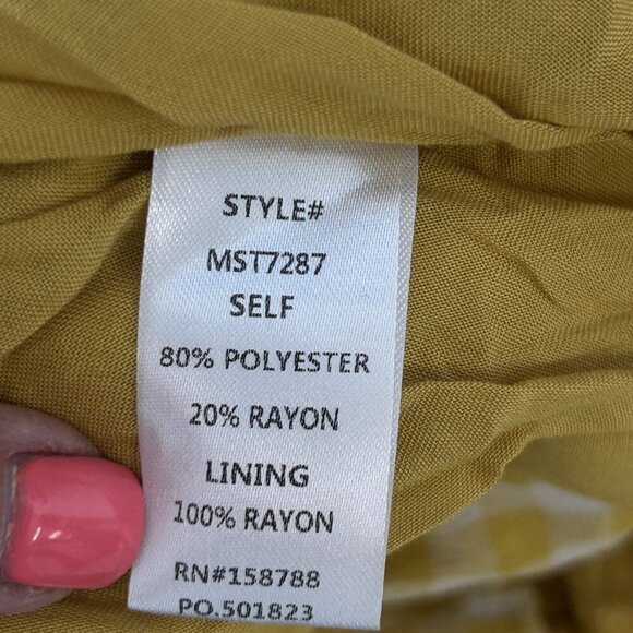 Mable Gold White Checkered Vintage Inspired Rockabilly Full Skirt Size Small - Picture 3 of 9